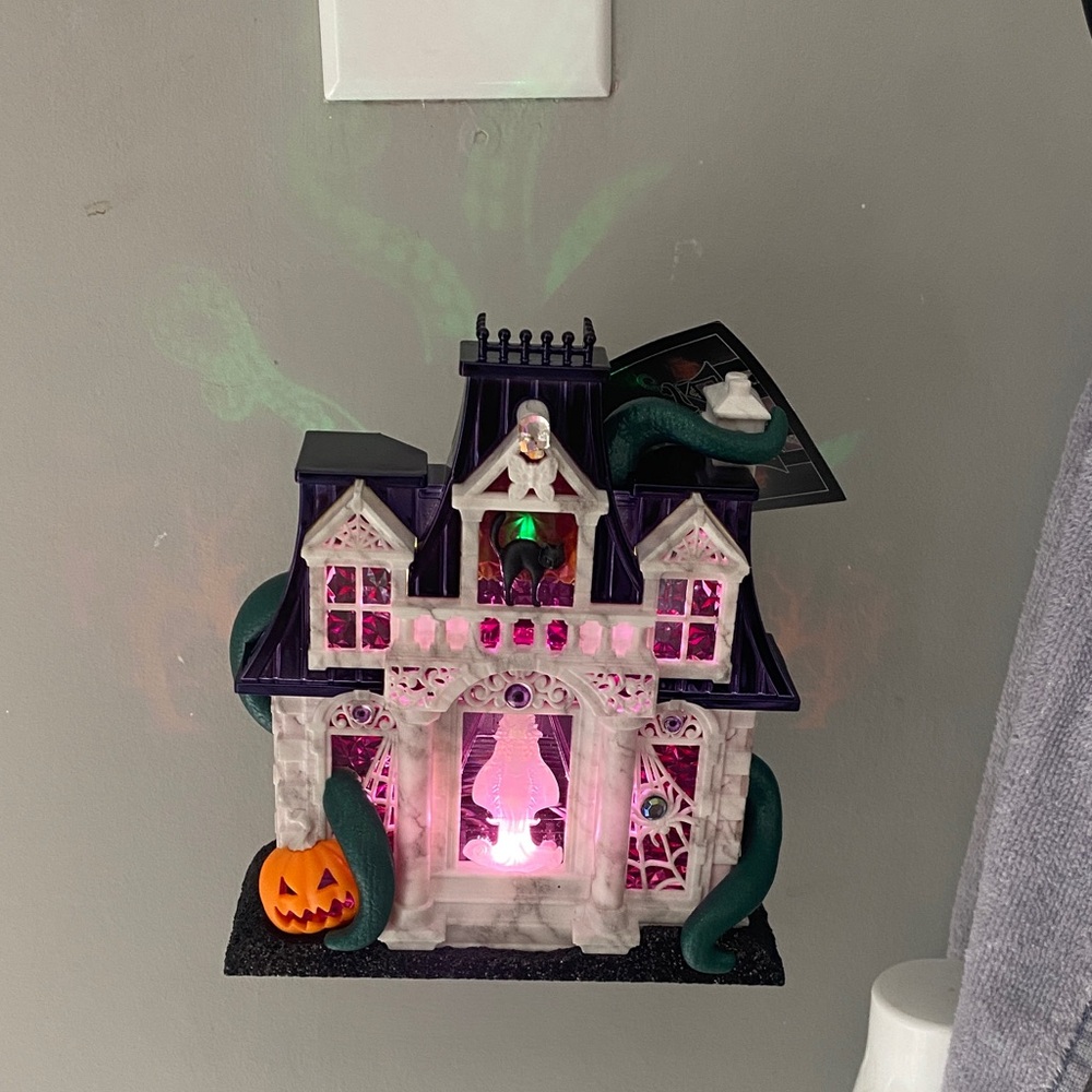 Bath & Body Works Haunted House Night Light with Purple and Green Accents